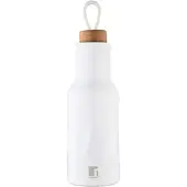 Bergner - Wasserflasche 550 ml Natürlich Edelstahl weiß