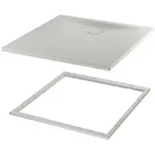 Bette BetteFloor Side Duschwanne mit Minimum-Wannenträger und BetteGlasur Plus, 1200x1200mm, 3391-412PLUS,T1