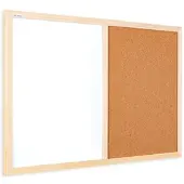 Allboards Kombi-Tafel Kork-Magnettafel 60×40 cm, Holzrahmen + ZUBEHÖR