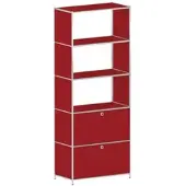 Viasit Aktenregal »System 4« schmal rot, 77.9x193.1x40.4 cm