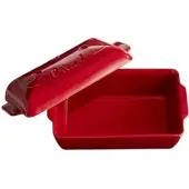 Emile Henry Brot Backform mit Deckel Rot