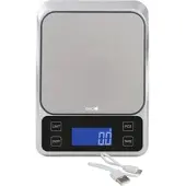 Eva Küchenwaage Präzision weiß Edelstahl 3kg 0,1g