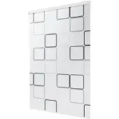 KS Handel 24 Halb-Kassetten Duschrollo Duschvorhang PEVA Quadro 130x240 cm