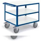 ROLLCART ESD-Tischwagen mit 3 Ladeflächen, 1200 x 800 mm, Tragkraft 500 kg