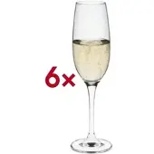 Rona Sektglas Champagne Flute 07 Optima 150 ml ungeeicht 6 Stück beige, 21 cm