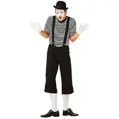 Buttinette Pantomime-Kostüm, schwarz/weiß