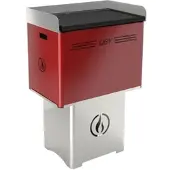 Linea VZ QBY - Tragbarer Pelletgrill mit Pyrolyse-Technologie - rot