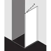 Kermi Pasa XP Seitenwand für Pendeltür mit Festfeld PXUWD078201AK 78x200cm, silber mattglanz, ESG klar, auf Duschplatz