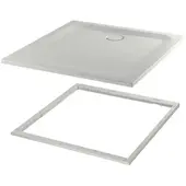 Bette BetteUltra Rechteck-Duschwanne mit Minimum-Wannenträger, 850x850x25mm, GlasurPlus, 1589-002PLUS,T1