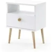 Möbel Kraft Nachtkommode Ikon , weiß , Maße (cm): B: 44 H: 55,5