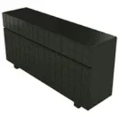 Skandica CUBO LONG Kommode 3D mit dekorierter Front / 4 Schubladen / 4 Türen / 169 cm / Schwarz