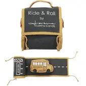 Lorena Canals - Ride & Roll Spielset, Schulbus, schwarz / gelb (2er-Set)