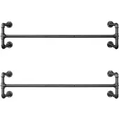 Möbel Kraft Garderobenleiste ¦ schwarz ¦ Metall ¦ Maße (cm): B: 110 H: 29,5