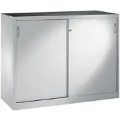 Californian Products CP Stahlschrank mit Schiebetüren 160 x 120 cm grau, 160x120x40 cm