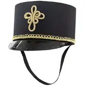 Buttinette Kinder-Funkenhut "Uniform", schwarz/gold