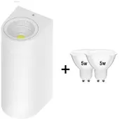 Braytron Außenwandleuchten Wandlampen Weiß- Model-L + 2x Leuchtmittel Kaltweiß