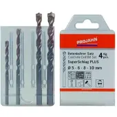 Projahn Stein- und Betonbohrer SuperSchlag PLUS, 4-teilig, 6-kant Schaft, Ø 5-6-8-10 mm, Kassette