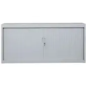 Proregal Rollladenschrank Weasel | 2 Ordernhöhen | HxBxT 75x160x46 cm | Weiß