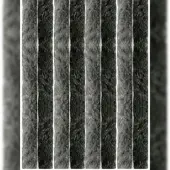 Arsvita Flauschvorhang 140x200 Unistreifen anthrazit - schwarz