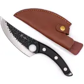 Wakoli Kleines Chefmesser 15 cm Klinge, Klingenschutz, schwarzer Pakkaholzgriff