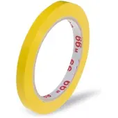VEPATIM 16x Klebeband Markierungsband Beutelverschluss PVC 66m x 9mm gelb