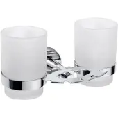 BRILLANTBAD BOMEGA Zahnbürstenhalter mit Doppelglas 190x95x125 mm für Bad & WC >> zum Bohren oder Kleben*