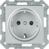 Siemens SCHUKO-Steckdose aluminiummetallic/ Schutzart IP20 m. Berührungs/Kinderschutz/1 Stk.