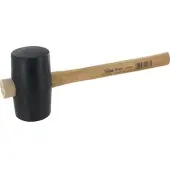 Triuso Gummihammer, Größe 2, Schlagflächen-Ø 65 mm, schwarz