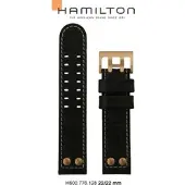Hamilton - Khaki Navy Band-set Leder-schwarz-22/22 H690.776.128 - schwarz
