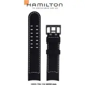 Hamilton - Khaki Aviation Band-set Kautschuk-schwarz-22/22 H691.766.102 - schwarz