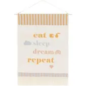 David Fussenegger Wandbehang Nova 'eat sleep...' 48 x 60 cm Rohweiß