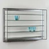 JTF-Vitrinen Glasvitrine hängend mit Klapp Öffnung abschließbar Dialog DLG-11W