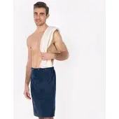 Framsohn Frottier Sauna Fun Herrenkilt / Sarong (Farbe: Jeans)