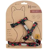 Amiplay Geschirr + Leine für Katze BeHappy M Cherry
