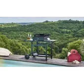 Forge Adour Modern 45 Gas Plancha mit Rolltisch Schwarz