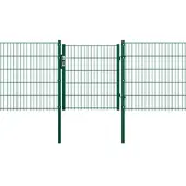 Voss.garden Gartentor + Abdeckleiste, 100x103cm, grün, Gartenpforte für Doppelstabmattenzaun