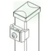 Krapp Multi-Pfosten mit Vierkantscheibe, RAL 6005 moosgrün, f. Zaunhöhe 1030 mm