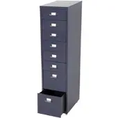 Proregal Rollcontainer Housten | HxBxT 110x28x41cm | 8 Schubladen | Dunkelgrau | Schubladenschrank Stahlschrank