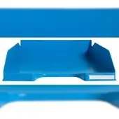 Exacompta Briefablage BEE BLUE Combo-Midi, für Dokumente im Format A4+, stapelbar, Etikettenhalter, Kunststoff, blaugrün, 6 Stück