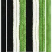Arsvita Flauschvorhang 80x220 cm Unistreifen schwarz - grün - weiß
