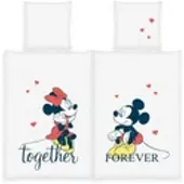 Herding Partner Bettwäsche-Set Mickey & Minnie , mehrfarbig , Maße (cm): B: 135