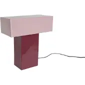 Present Time - Tischleuchte Grato Recto - Violett - 32x15x35cm Tischlampe - Nachttischlampe, Wohnzimmer, Schlafzimmer