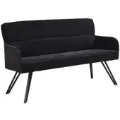 ByLiving Sitzbank "Tino", grau (schwarz, schwarz), B:140cm H:94cm T:67cm, Stoff, Sitzbänke, Sitzbank, mit Federkernpolsterung in 140 oder 160cm, hochwertige Polsterbezüge