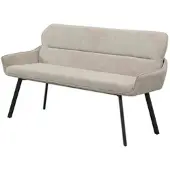 ByLiving Sitzbank "Rico", beige (hellgrau, schwarz), B:140cm H:90cm T:62cm, Stoff, Sitzbänke, Sitzbank, gemütliche Esszimmerbank in 140 oder 160cm, hochwertiger Stoffbezug