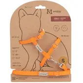 Amiplay Geschirr + Leine für Samba Katze M Orange