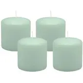 Kopschitz Kerzen 4er Set Adventskranzkerzen Seafoam Seegrün Ø 60 x 80 mm