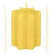 Kopschitz Kerzen Sternkerzen Mustard Senf 6 x Ø 6 cm, 8 Stück