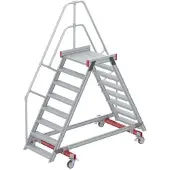 Euroline 512 mobiler Überstieg 60° Stufenausführung Alu gerieft Stufenbreite 800mm 8 Stufen