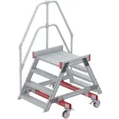 Euroline 512 mobiler Überstieg 60° Stufenausführung Alu gerieft Stufenbreite 800mm 4 Stufen