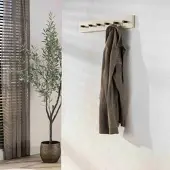 Feeling4Home Wandgarderobe Oniva mit 6 Haken und Keramik in Travertinoptik